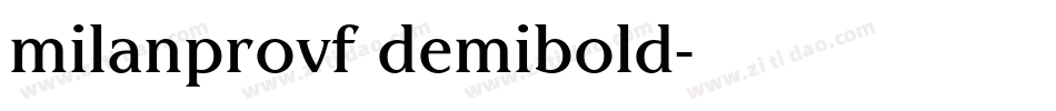 milanprovf demibold字体转换